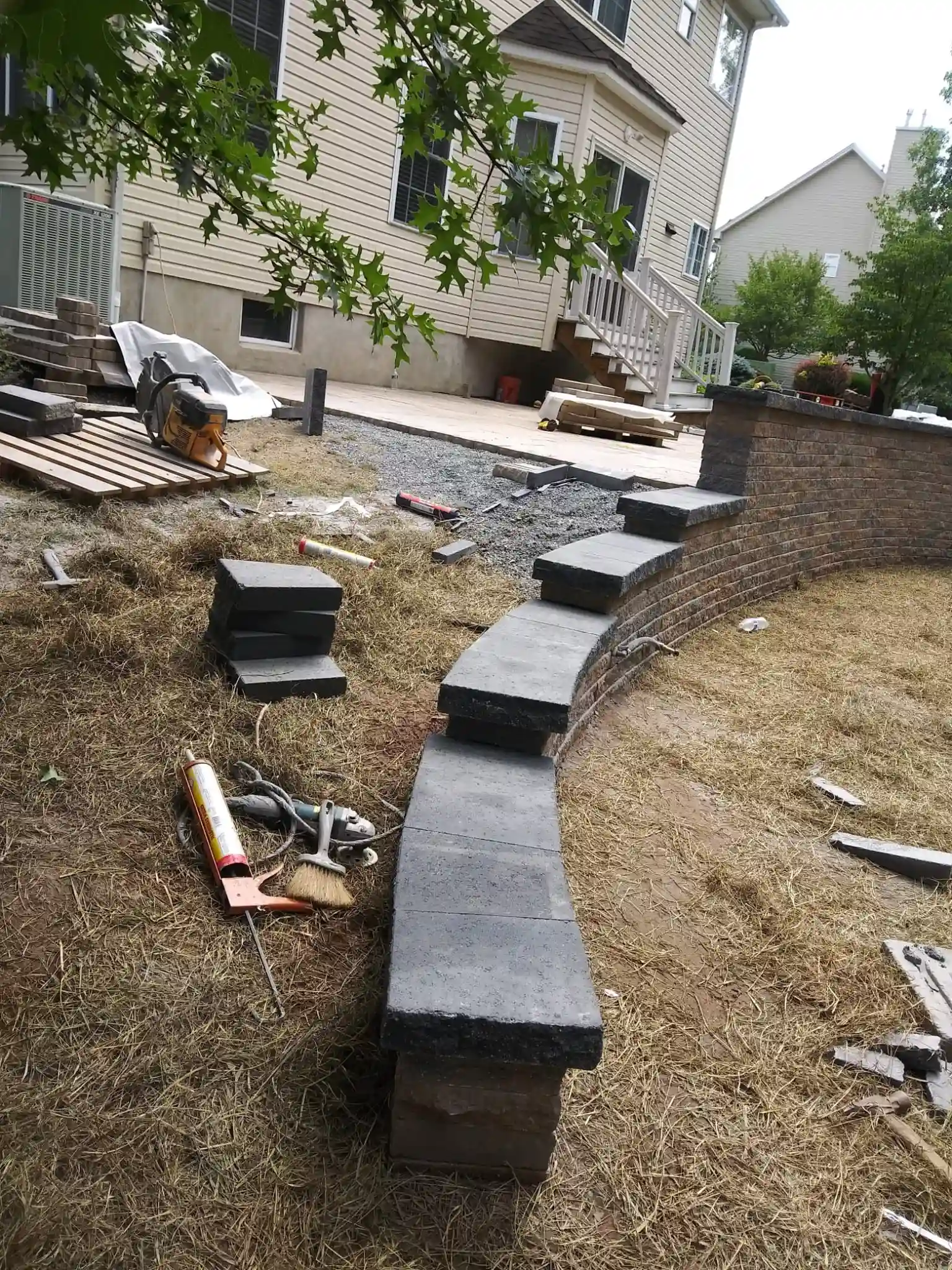 Commercial retaining wall in New Jersey